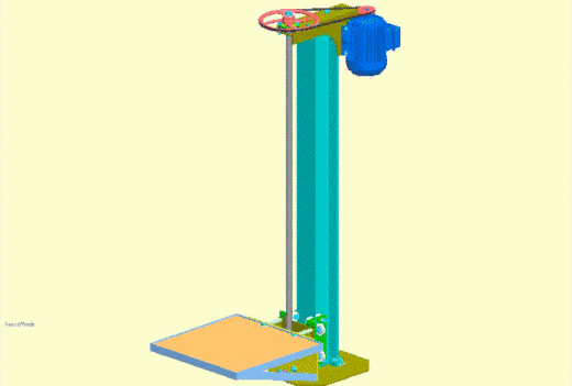 vertical elevator垂直升降机构3D图纸 STP格式缩略图