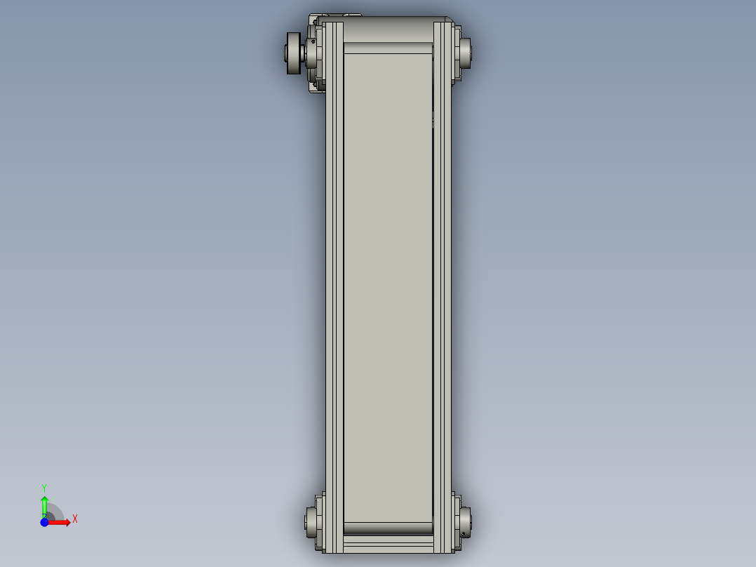皮带输送线3D模型前视图