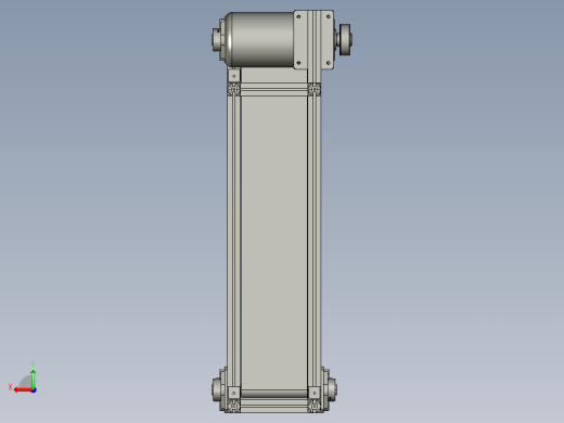 皮带输送线3D模型后视缩略图