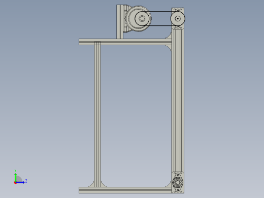 皮带输送线3D模型左视缩略图