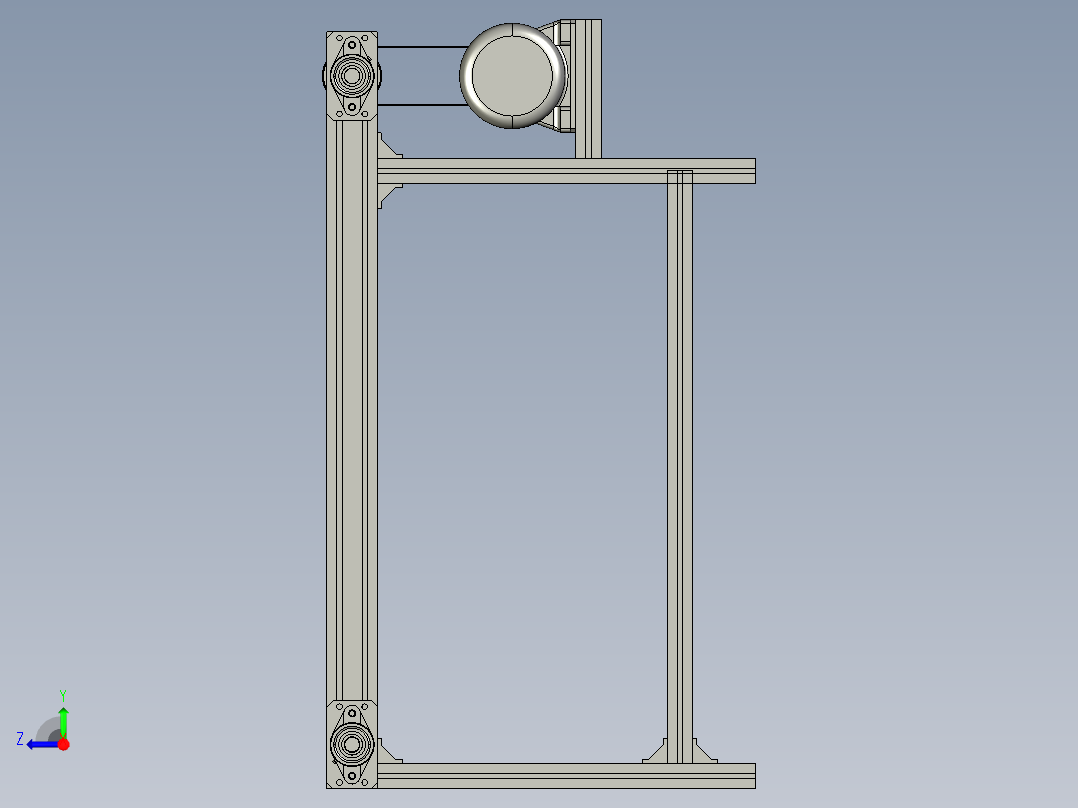 皮带输送线3D模型右视图