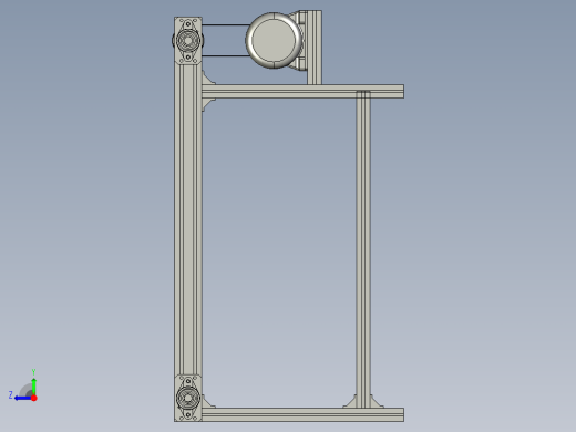 皮带输送线3D模型右视缩略图