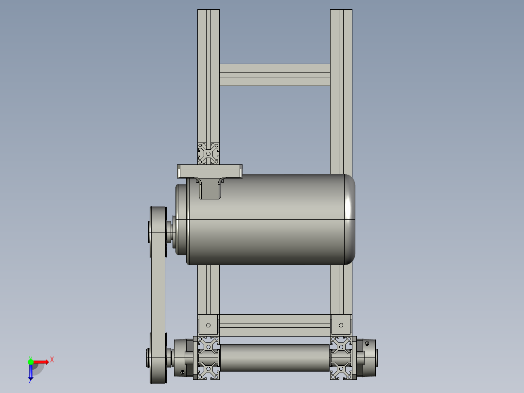 皮带输送线3D模型俯视图