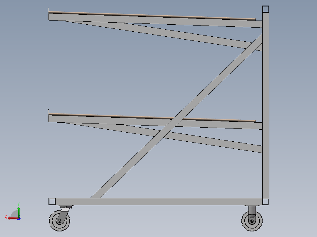 手拉小车后视图