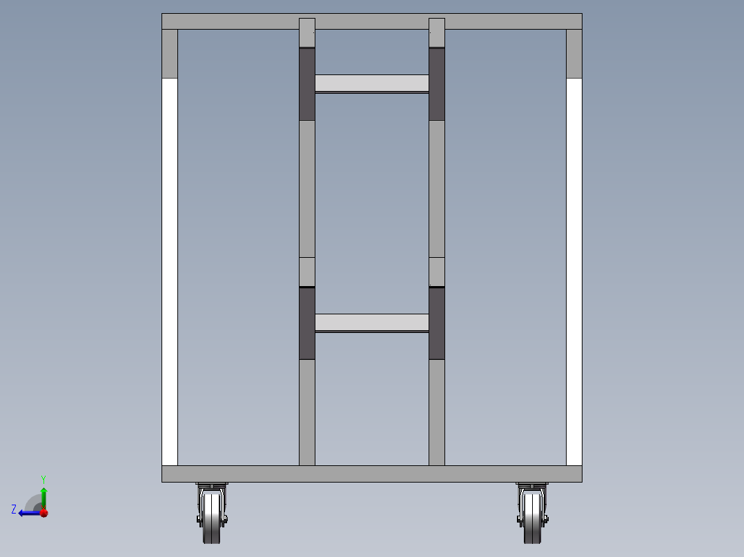 手拉小车右视图