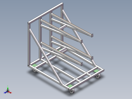 手拉小车正等轴测缩略图