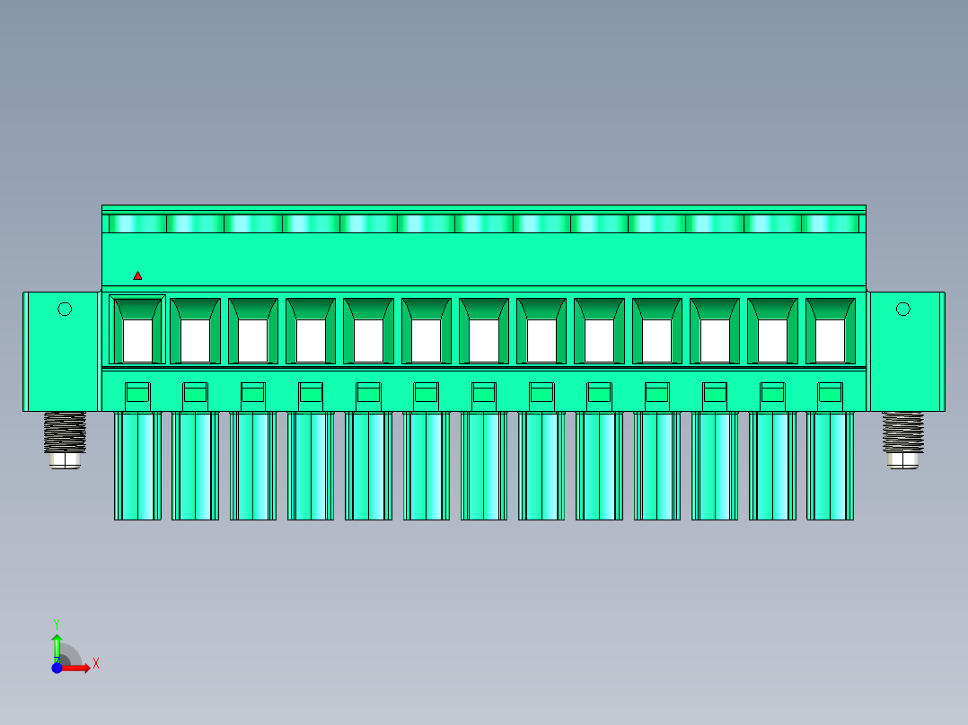 DEGSON 15EDG（公头） 3.5mm 螺钉锁紧，插拔式接线端子 FullPack-15EDGKBM-3.5-13P-14-00AH前视图