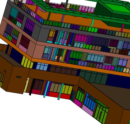 当代教育教学楼建筑模型
