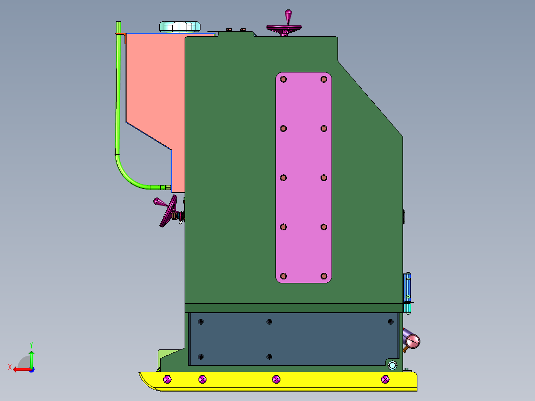 工厂内大型雪糕生产设备后视图
