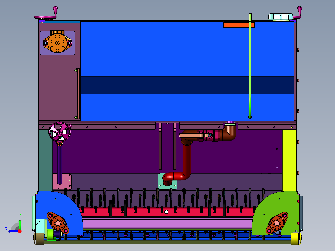工厂内大型雪糕生产设备右视图