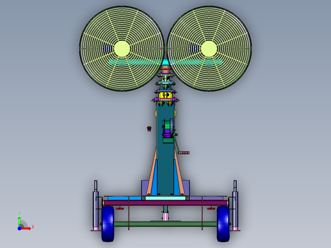 推车式高压喷雾机前视图