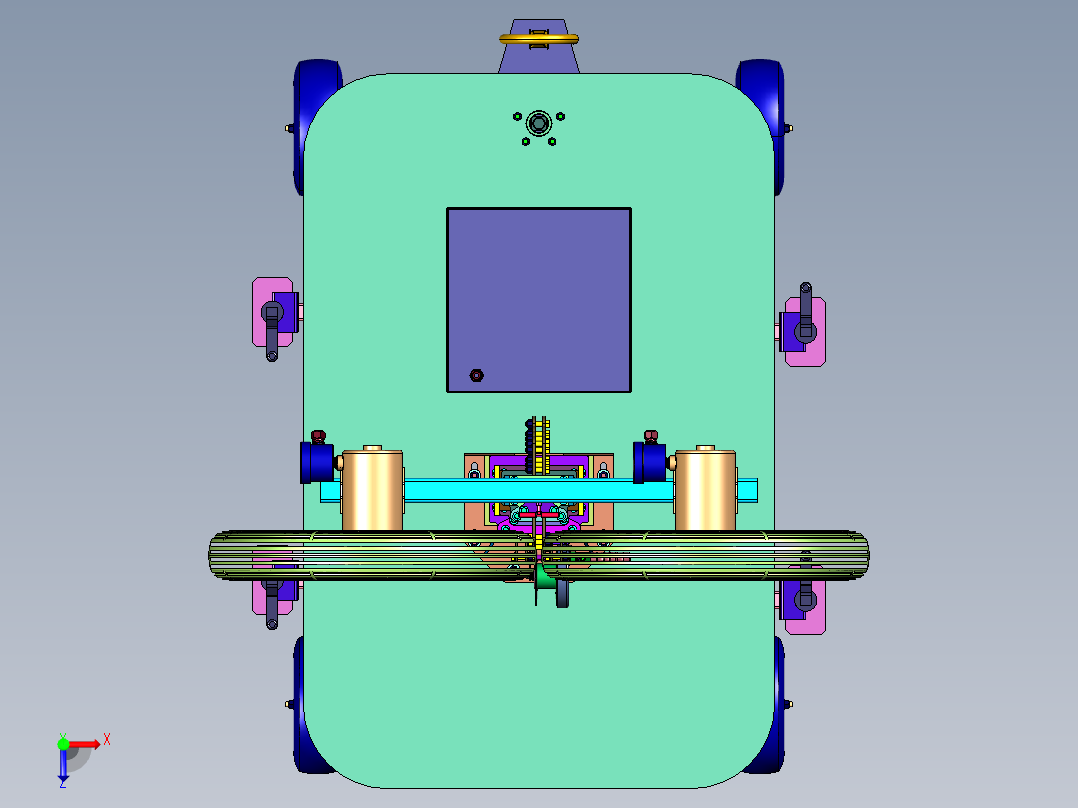 推车式高压喷雾机俯视图