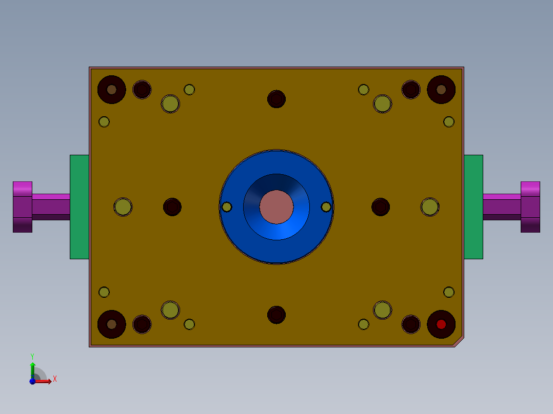 复杂的模具设计前视图