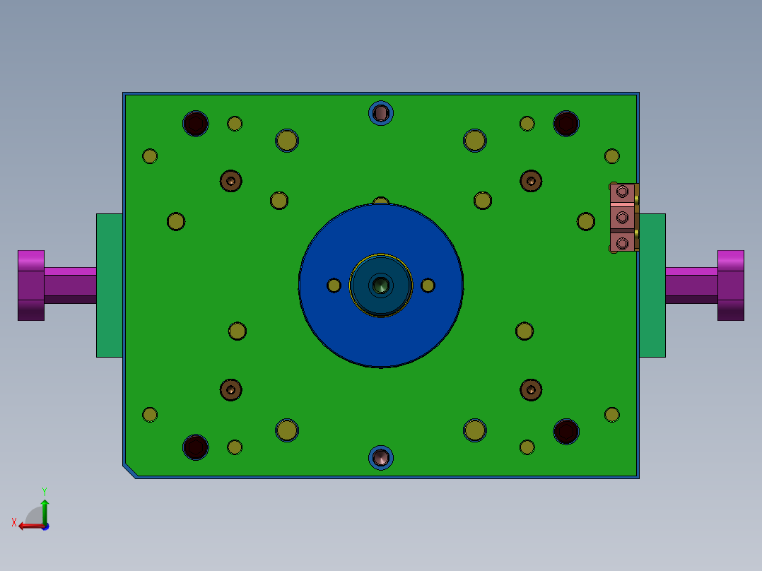 复杂的模具设计后视图