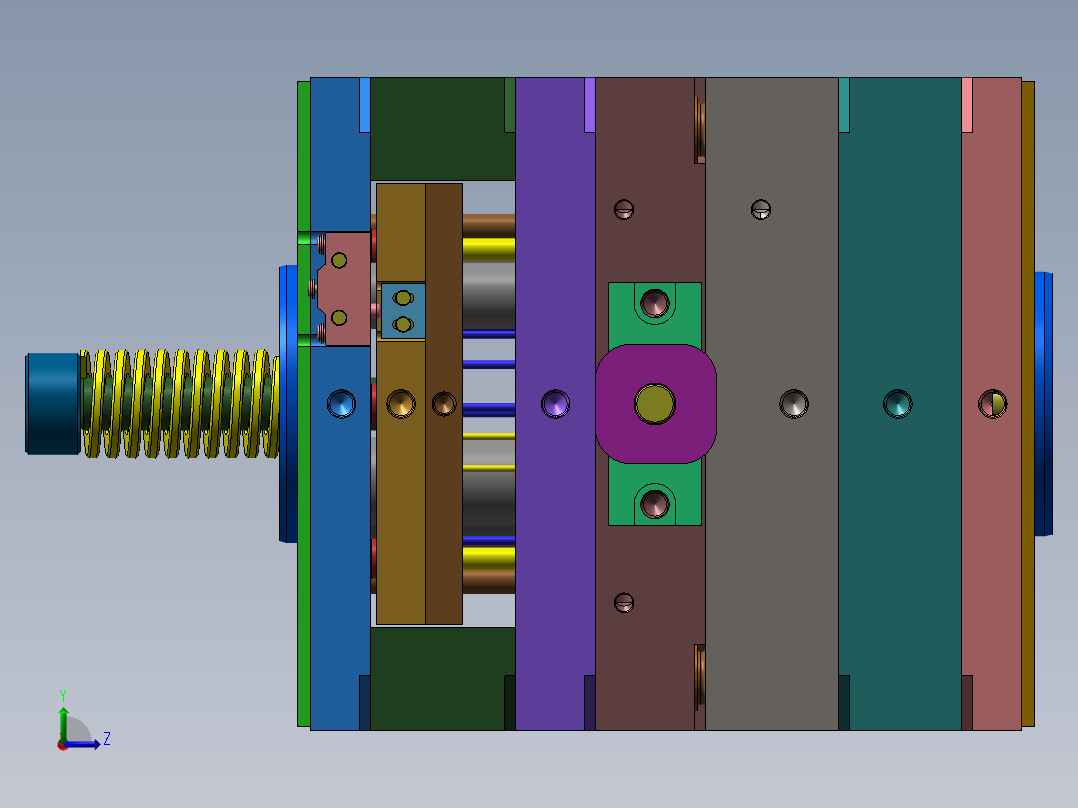 复杂的模具设计左视图