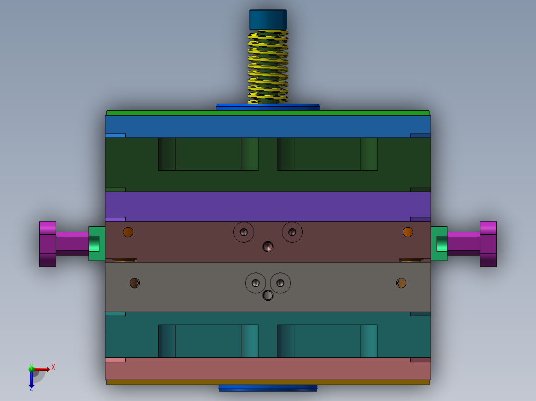 复杂的模具设计俯视图