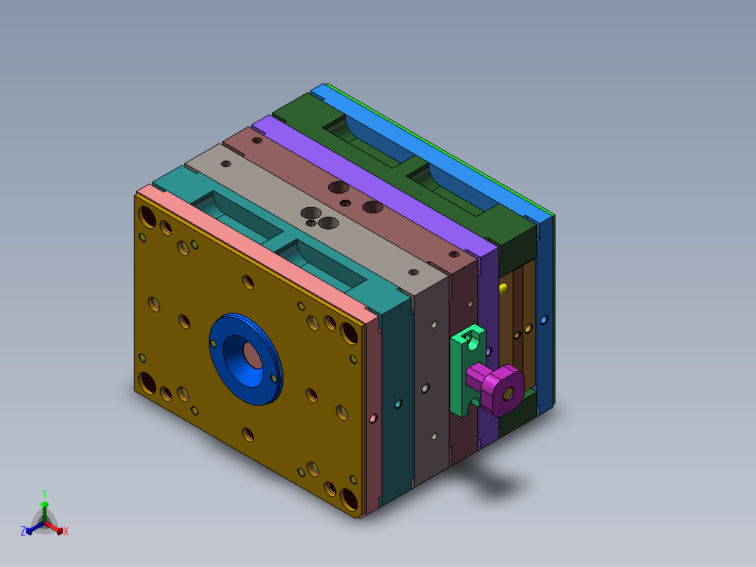 复杂的模具设计正等轴测图