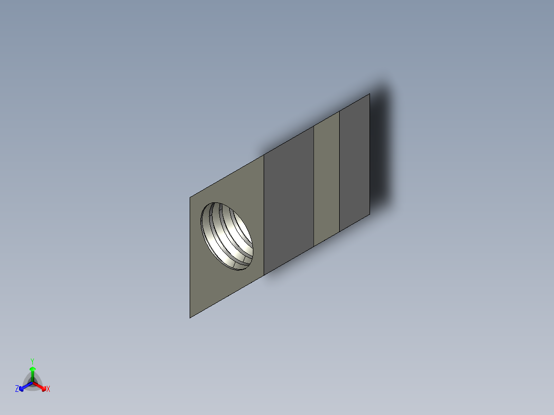 T 螺帽(B)2302-3D多系列多零件图纸模型主视图