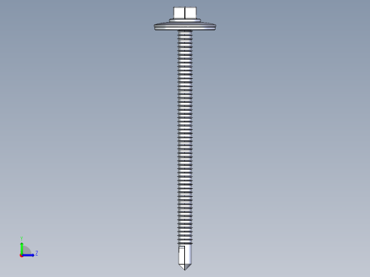 紧固件-IGES Drill-Tip Stucco Screw 0.2500左视缩略图