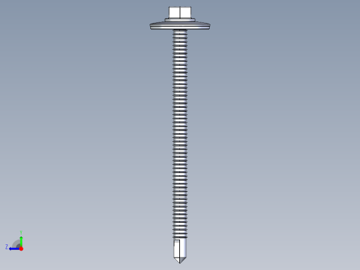 紧固件-IGES Drill-Tip Stucco Screw 0.2500右视缩略图