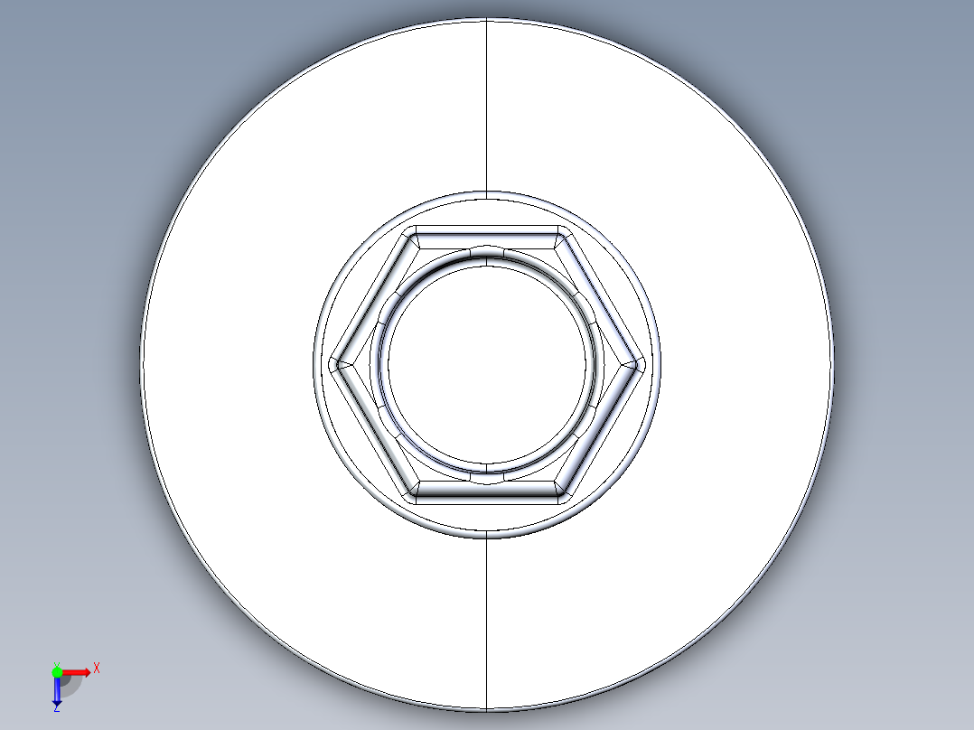 紧固件-IGES Drill-Tip Stucco Screw 0.2500俯视图