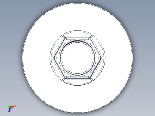 紧固件-IGES Drill-Tip Stucco Screw 0.2500俯视缩略图