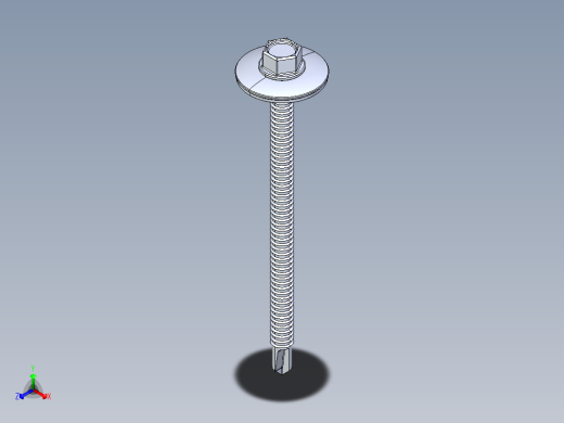 紧固件-IGES Drill-Tip Stucco Screw 0.2500正等轴测缩略图
