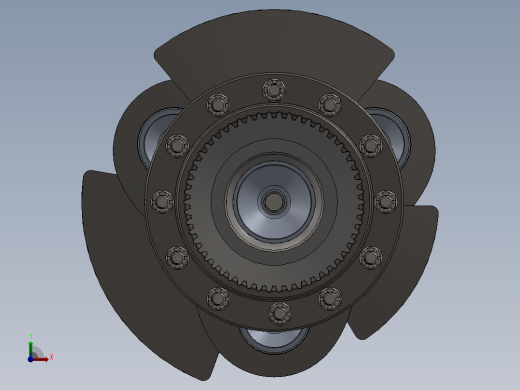 发动机曲轴总成3D数模图纸 Solidworks设计前视缩略图
