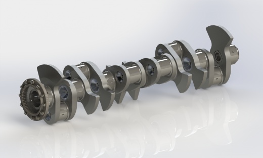 发动机曲轴总成3D数模图纸 Solidworks设计缩略图