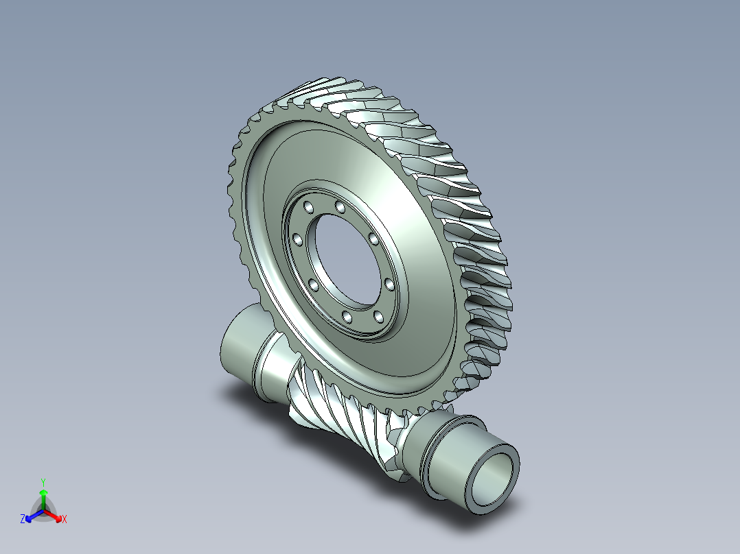 齿轮啮合 (62)正等轴测图