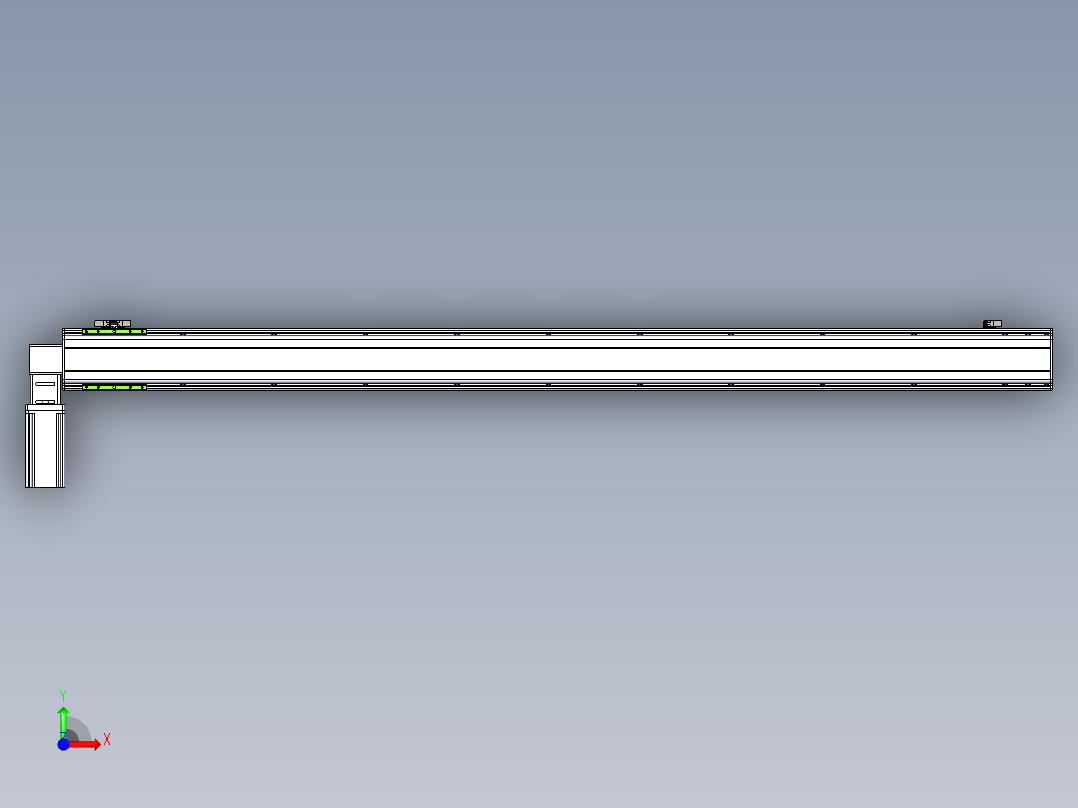 同步带滑台-半封闭B13-L90-S1900-L-Z86-D3前视图