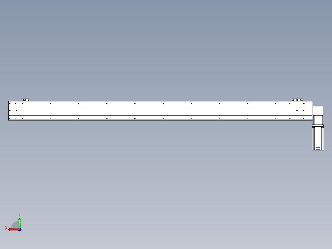 同步带滑台-半封闭B13-L90-S1900-L-Z86-D3后视图