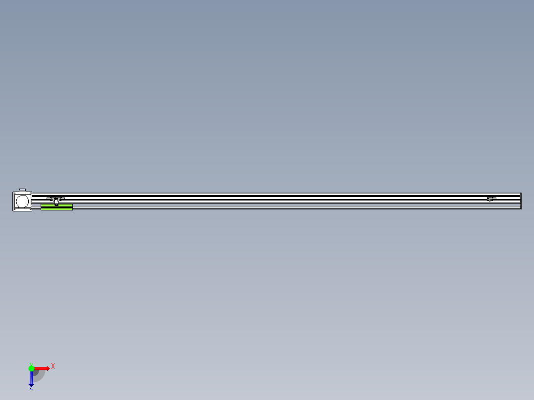 同步带滑台-半封闭B13-L90-S1900-L-Z86-D3俯视图