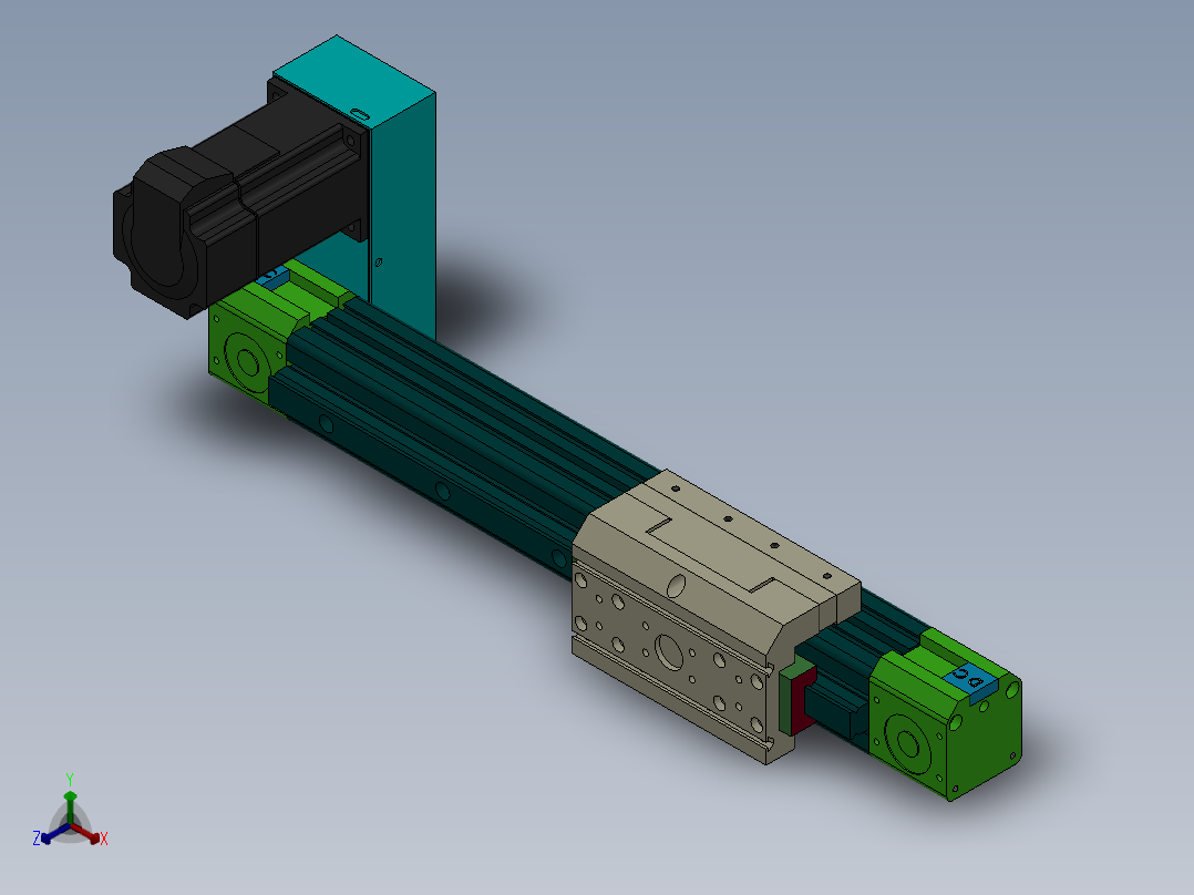 丝杆式模组DC64-TB-EG-P（100-6000mm）正等轴测图