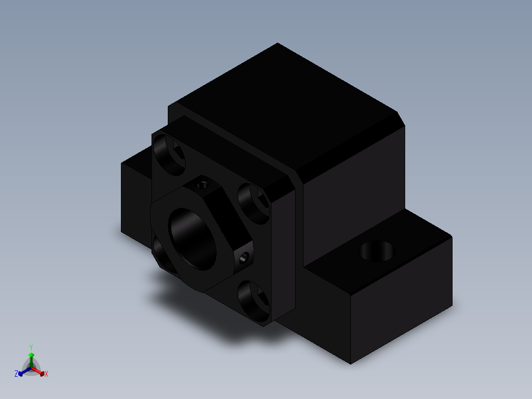丝杆固定侧LEB21-20正等轴测图