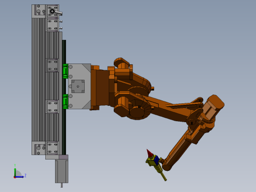 带有多轴移动底座的激光切割机械手1321074==100左视缩略图
