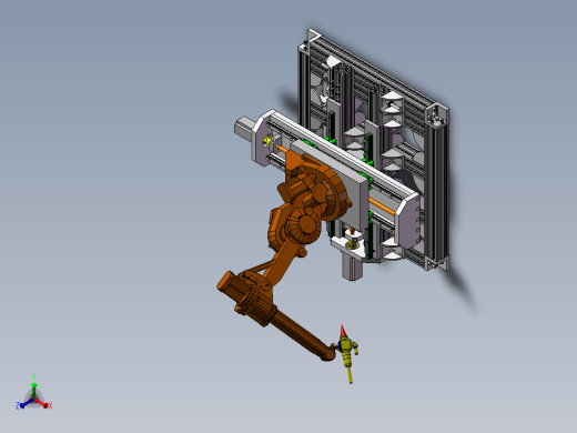 带有多轴移动底座的激光切割机械手1321074==100正等轴测缩略图