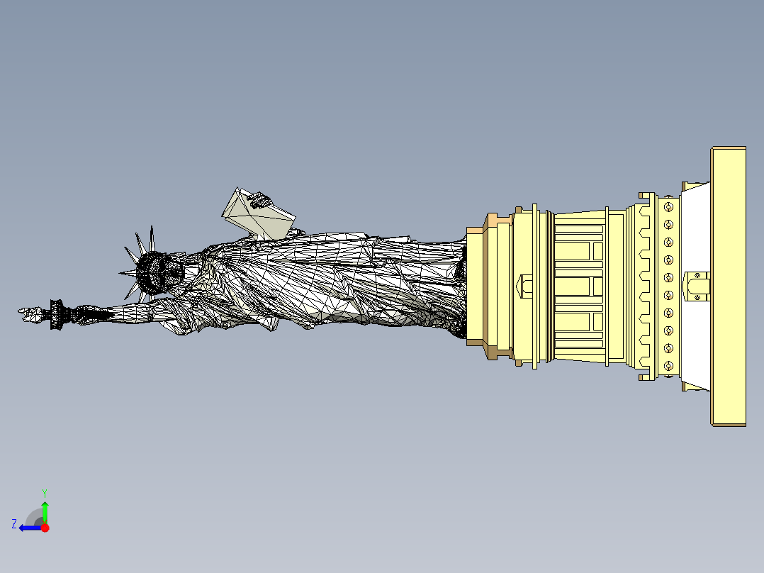 自由女神像右视图