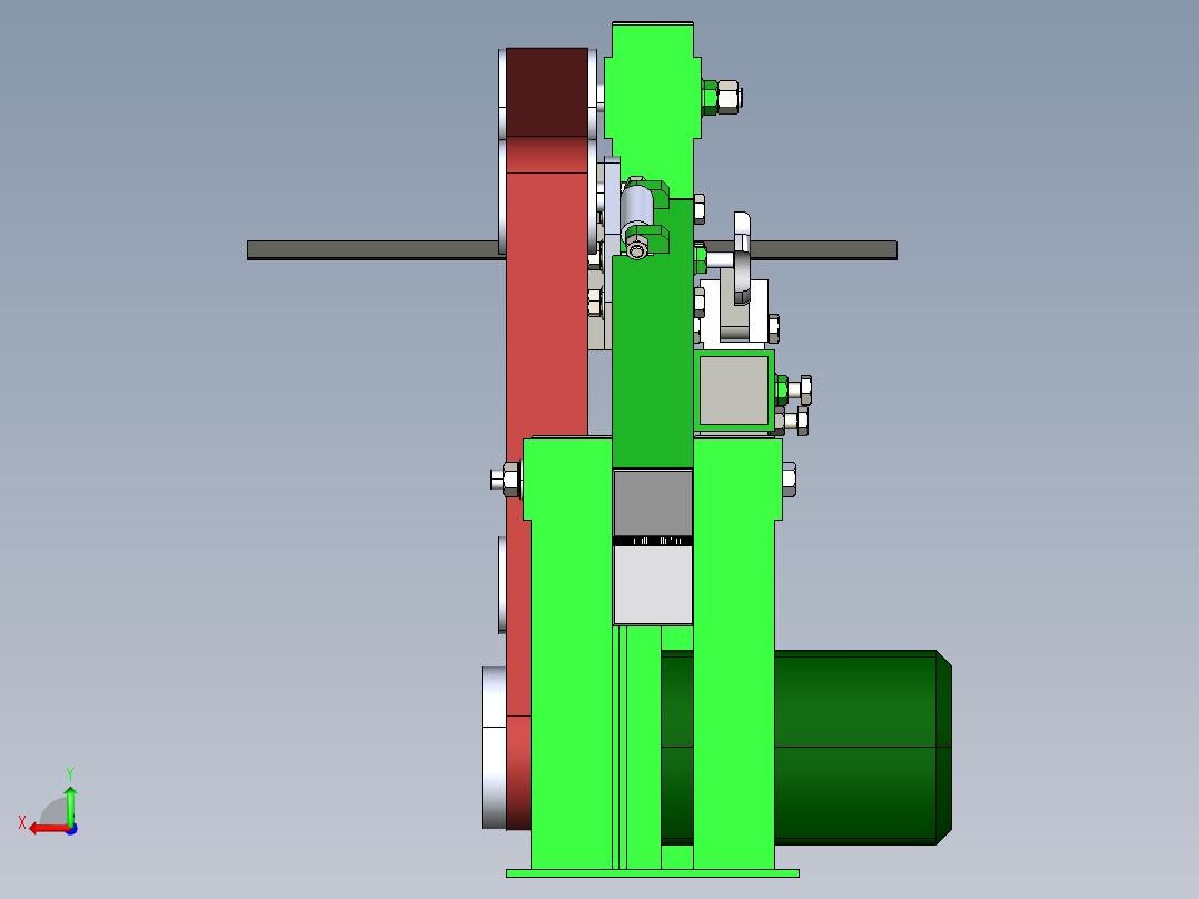 砂带磨床2x72后视图