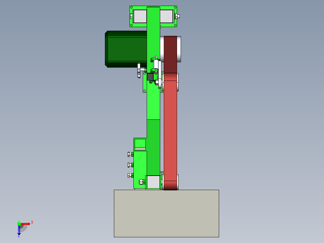砂带磨床2x72俯视图