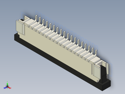 连接器 SM-FFC3B05-18-T正等轴测缩略图