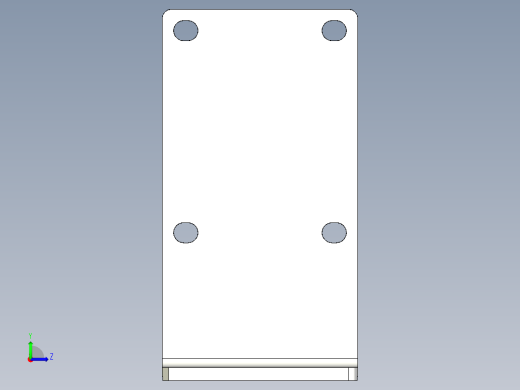 基恩士SR-600(HA)_610_bracket_kc图纸模型左视缩略图