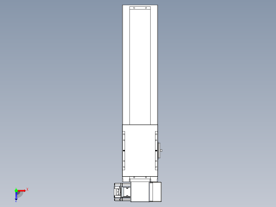 同步带全封闭直线模组TPA-HCB-120D-90-L350-RP-C-P40-N3俯视图