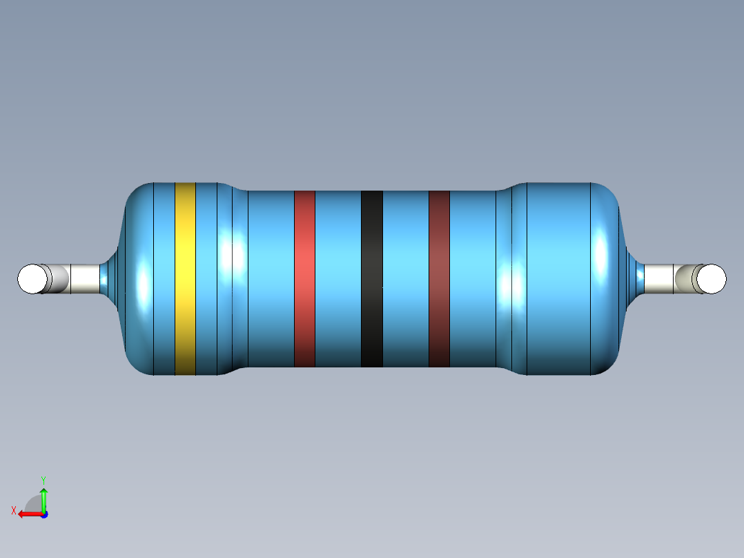 无源元件封装-RES-0.5W-HH-MF后视图