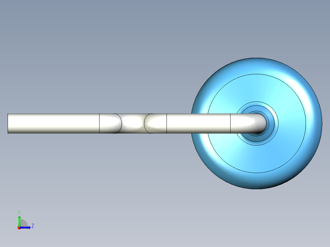 无源元件封装-RES-0.5W-HH-MF左视图