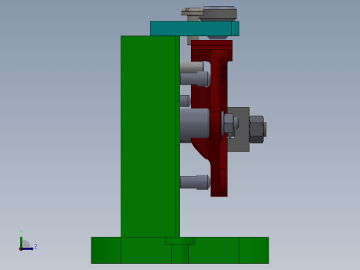 转速器盘加工工艺及钻2-φ9孔夹具设计【手动夹紧】【含三维SolidWorks】左视缩略图