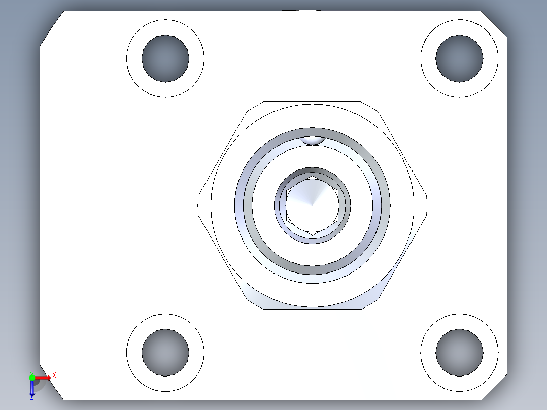 KOSMEKLHA0400-SL-Q15多系列多零件图纸模型俯视图