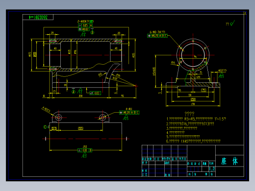铣刀头座体轴座零件机械加工工艺规程及工艺装备夹具设计【含CAD图和全套卡片】