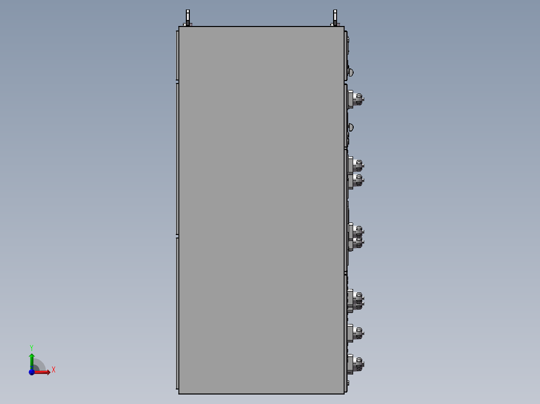 电器柜三维模型前视图