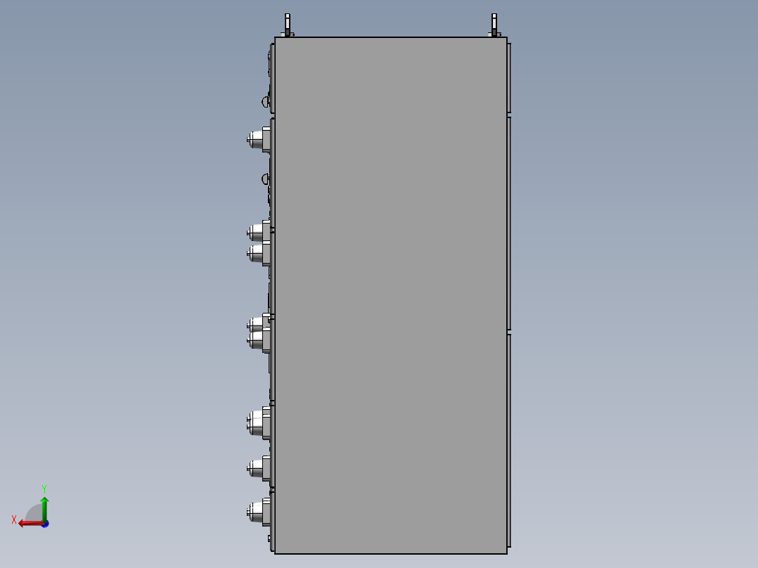 电器柜三维模型后视图